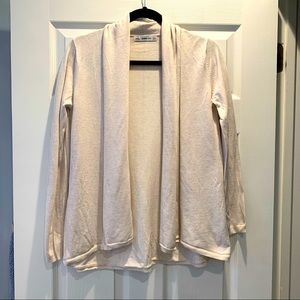 Zara Knit Shawl Collar Beige Cardigan- Small